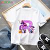 Toddler Girl Clothes Huntrx Mira Rumi Zoey Letter A-Z Cartoon Tee Shirt Funny Gift Fans Harajuku Cool Kids T-shirts Summer Tops