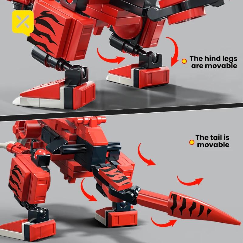 TOYLINX Dinosaur Building Blocks 691PCS Brick Toy 6 in 1 Education DIY Toys Robot for Children Kids Boy Birthday Christmas Gifts