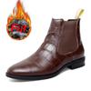 Genuine Leather Fall Chelsea Boots Designer Luxury Brand Dress Office Shoes for Men Platform Boots Retro Ankle Boots Footwear