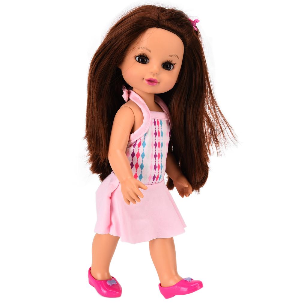 14 Zoll Weiße Mädchenpuppe Realistisch Beweglich Mode Niedlich Vinylspielzeug für Kinder Partygeschenke