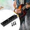 12 String Electric Bass Guitar Fixed Bridge Black Guitar Hardtail Bridge Metal Texture Suitable for Electric Guitar