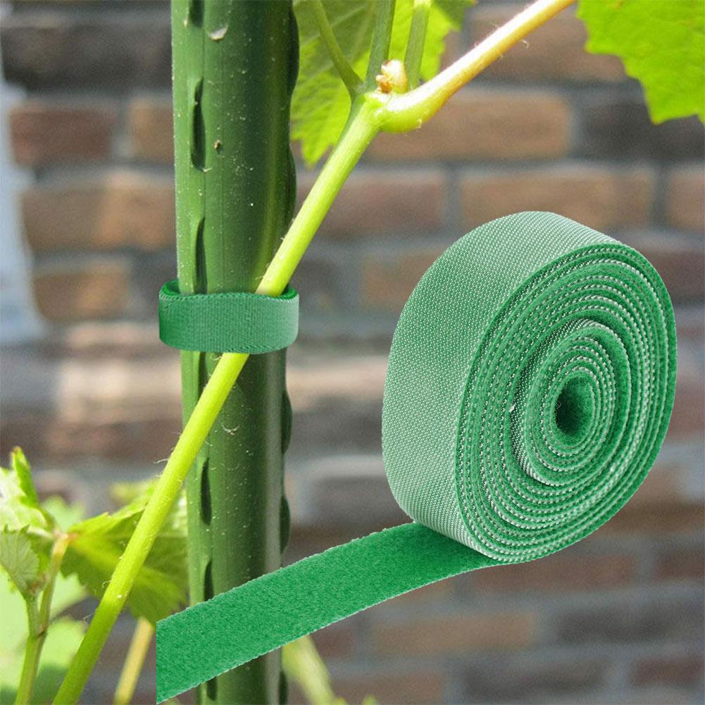 

2/3M Plant Ties Nylon Plant Bandage Tie Adjustable Plant Support Fastener Tape Home Garden Hook Loop Bamboo Cane Wrap Support 3m x 1.5cm серый
