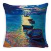 New Linen Pillow Cover Oil Painting Landscape Office Lumbar Pillow Cover Home Sofa Pillow Home Pillow