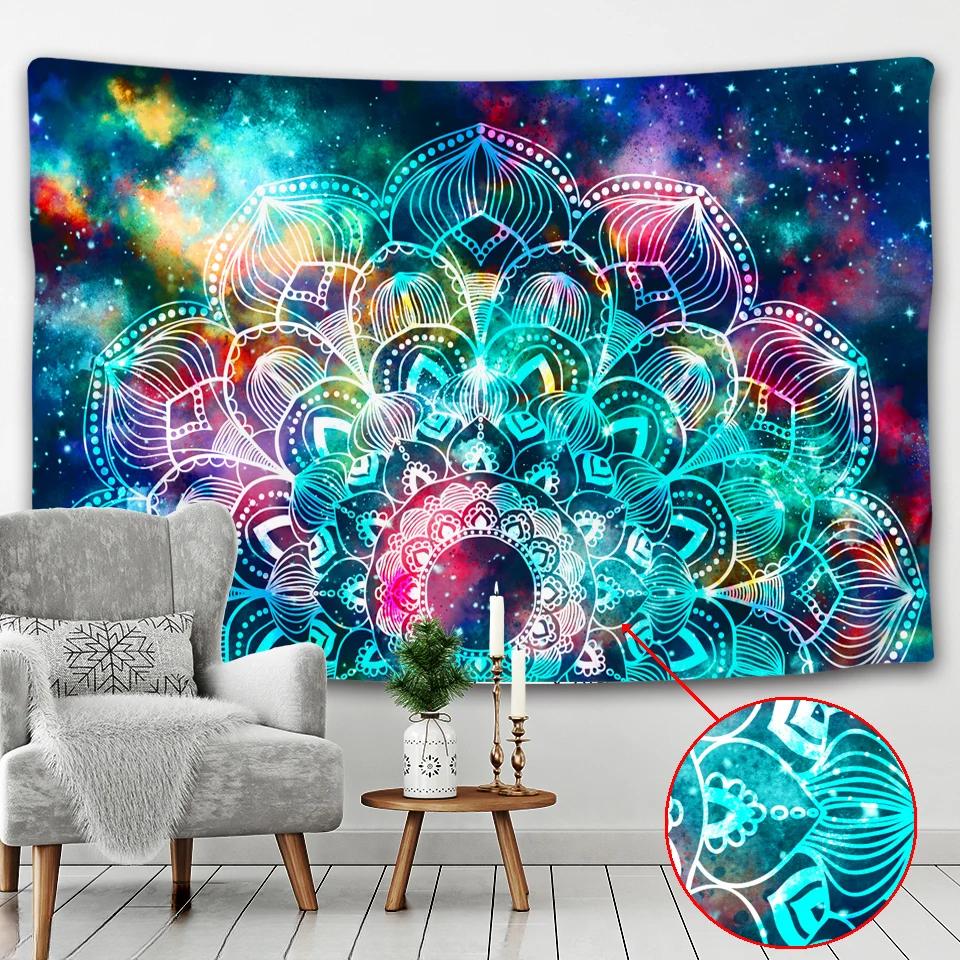 Indian Mandala Tapestry Wall Hanging Sandy Beach Throw Rug Blanket Camping Tent Travel Mattress Bohemian Sleeping Pad Tapestries