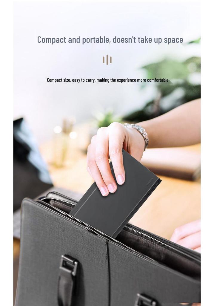 Two-Fold Mini Bluetooth Keyboard: Portable, Universal, Three-System Compatible, with Charging Light and Sound for Office Use