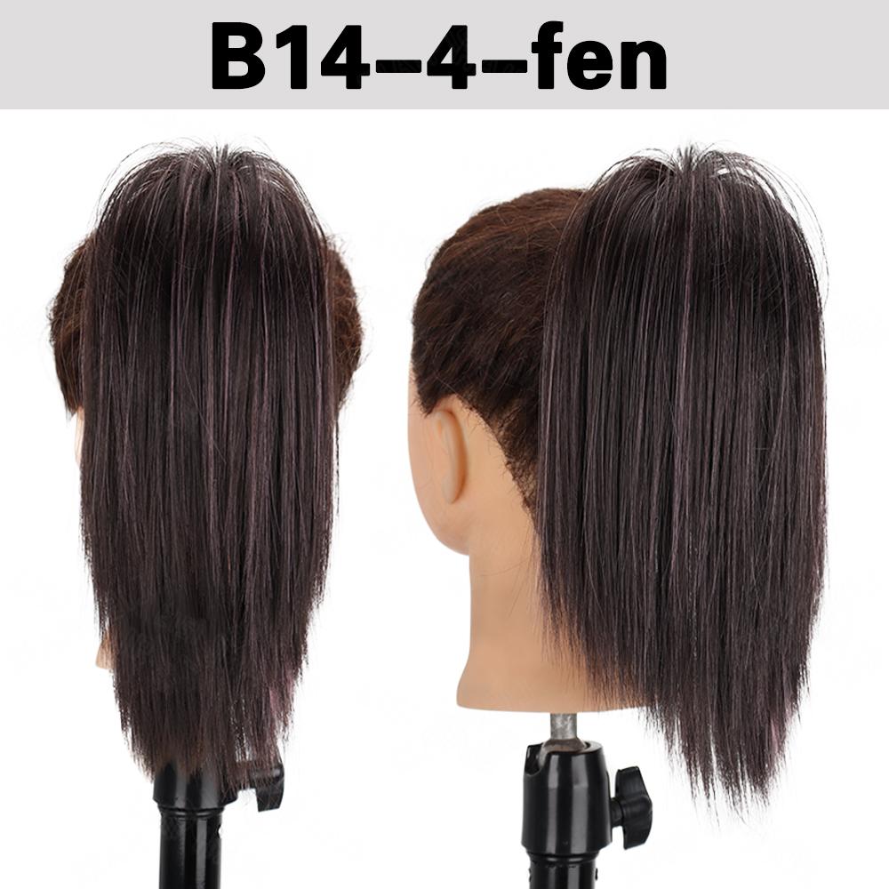 MISSQUEEN Synthetic Claw Clip Messy Bun Hair Extensions 12 Inch Fluffy Highlights Hair Bun Natural Hairpiece Wig For Women