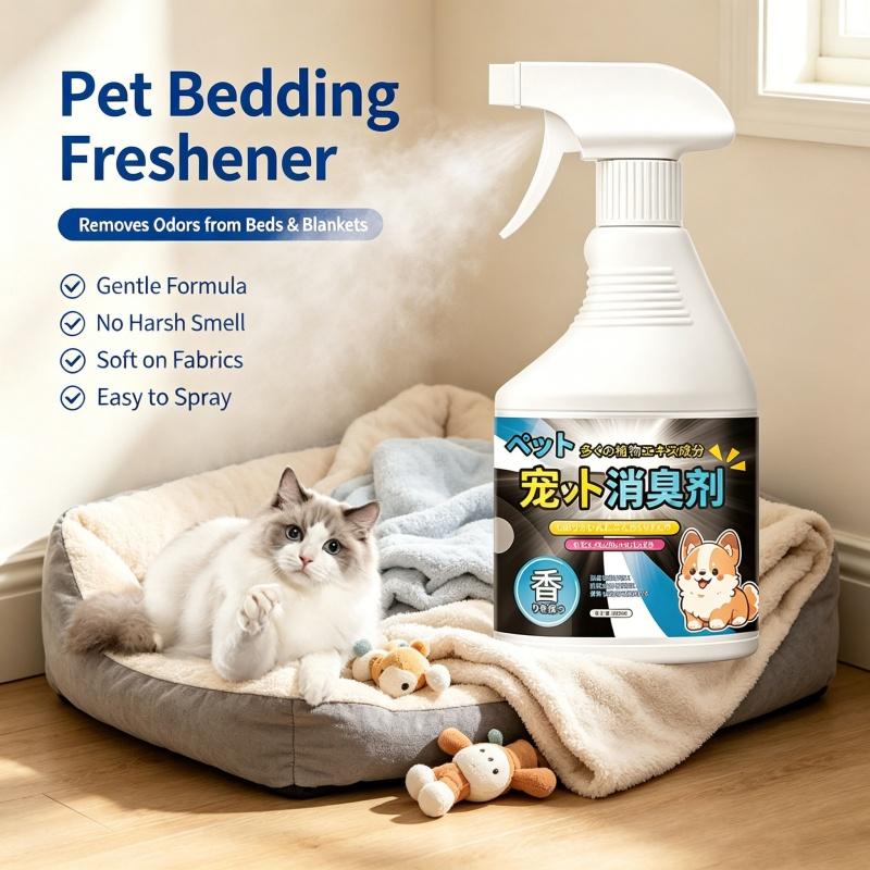 500ML Pet Odor Eliminator Spray – Enzyme Cleaner for Dog & Cat Urine, Poop & Scent Removal | Safe for Floors, Carpets, Furniture & Bedding