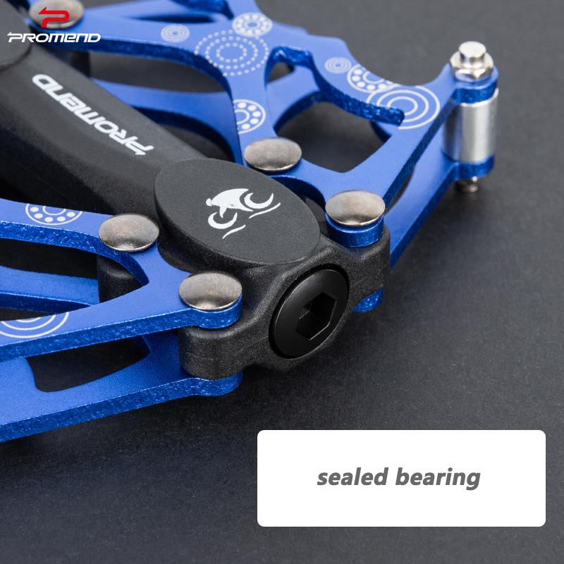 Promend MTB CNC Aluminum Alloy Peilin Bearings Big Flat Pedal Durable Lightweight Comfortable For Mountain Bike Road Gravel Bike