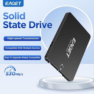 EAGET Portable SSD Multicapacity SSD Internal Solid State Hard Drive 2.5inch SATA III Internal SSD Up To 550MB/s Upgrade PC or Laptop