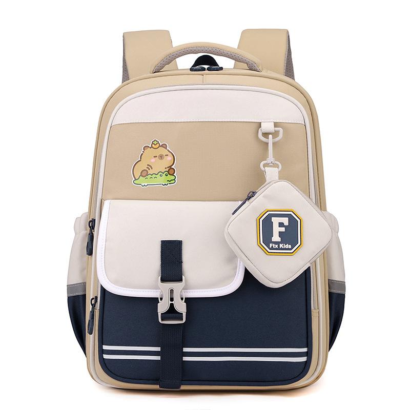 

New large-capacity primary school school bag, fifth and sixth grade boys and girls backpack, lightweight and simple outdoor leisure backpack хакі