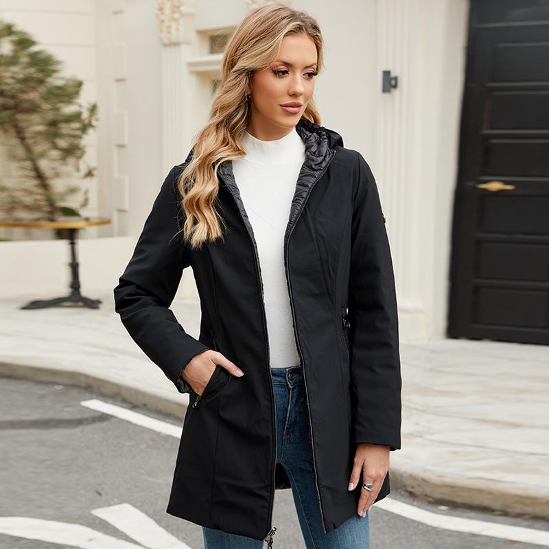 ziai Giacca Autunno Inverno da Donna con Cappuccio Indossabile da Entrambi i Lati Parka Slim Imbottito Caldo Piumino Trapuntato Moda Abbigliamento Femminile ZR-1379