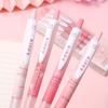 4 Pcs Cartoon Cute Style Gel Pen Ballpoint Pen 0.5mm Black Signature Pen (Black Ink)