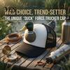 Cappellino da Baseball Casual per Esterno, Cappello Trucker in Rete Traspirante con Design di Anatra Selvatica 3D Goffrato, Accessorio per Abbigliamento da Caccia Fibbia Posteriore Regolabile
