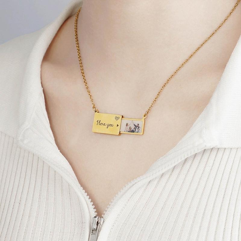 Sublimation Necklace Storage Drawer Necklace Unique Style Chain Necklace Pendant Necklace Alloy Material for Daily Party