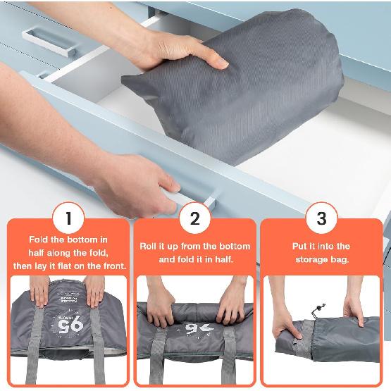 Udefineit 20L Collapsible Foot Bath Basin, Foldable Bucket Foot Soaking Bag, Portable Home Foot Spa Tub with Handle, Multifunctional Travel Foot Bath