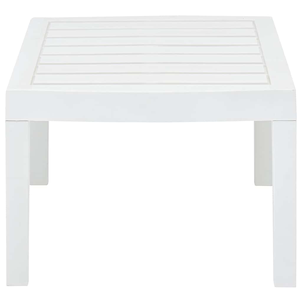 Garden Table White 78 X 55 X 38 Cm Plastic