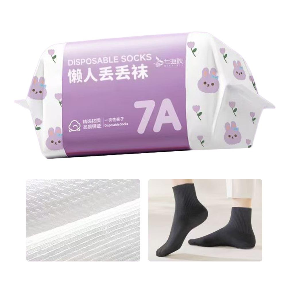 White Black Grey Disposable Socks 35-43 Travel Supplies Socks Portable Disposable Stocking  Unisex