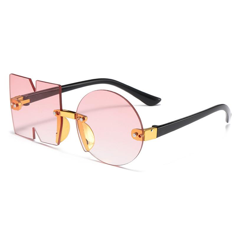 Gradient Mirror Sunglasses For Girls Boys Plastic Frame Irregular Eyeglasses Classic Travel Sun Glasses