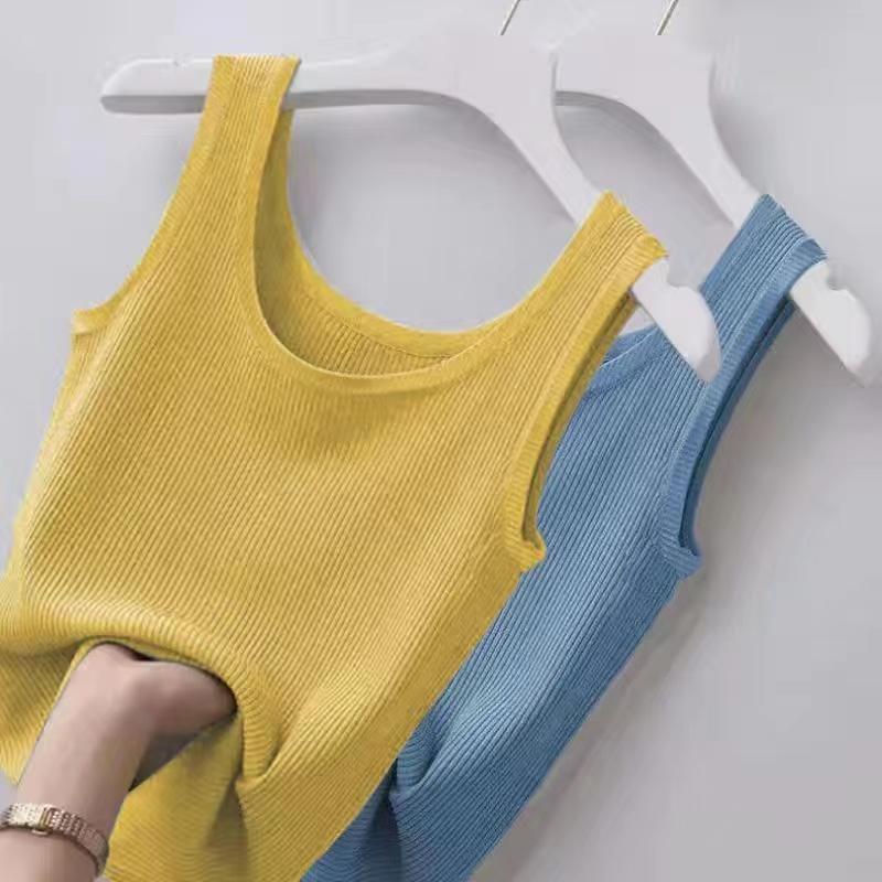 Vest Women Slim Outer Wear Inner Layering Bottomed Sleeveless Shirt Thin