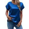 GMXIA Summer Chic Color Ding Pullover Round-neck Straight Women's T-shirt