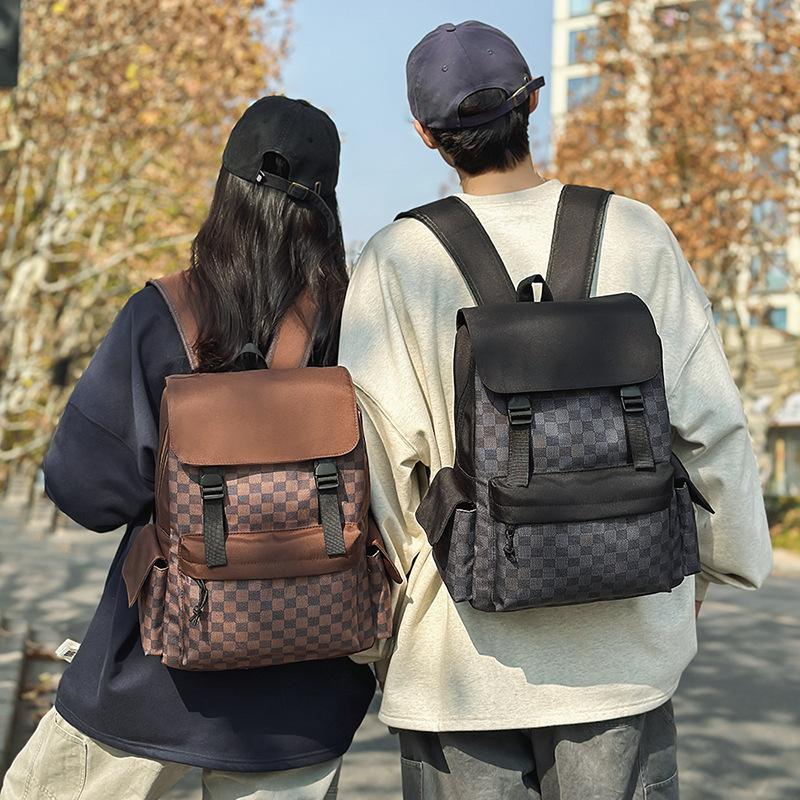 Schoolbag Men's Black European And American Trend Large-Capacity Backpack Travel Backpack Commuter Computer Backpack Mountaineering Bag Senior School Bag