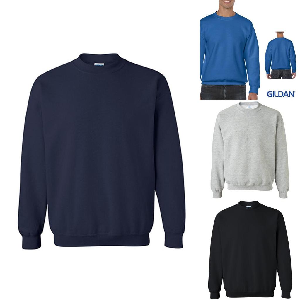 Sweatshirt clasic Gildan Heavy pentru adulți, cu gât rotund, simplu, pulover, pentru îmbrăcăminte de lucru elegantă și confortabilă
