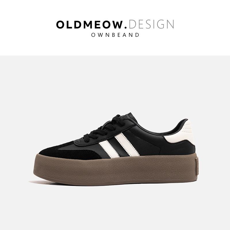 

Ретро немецкие тренировочные кроссовки женские 2025 весна новый корейская версия спортивные и повседневные кеды на платформе женские классические универсальные белые кроссовки 40