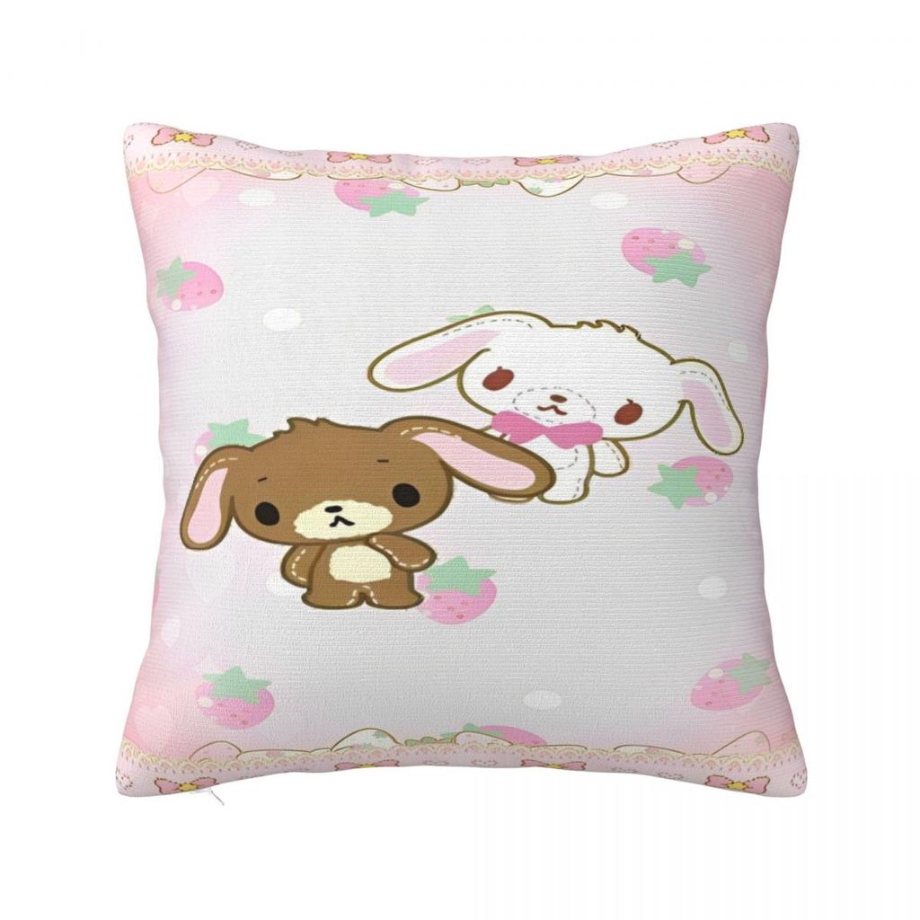 Sugarbunnies Anime Kuddfodral Polyester Dekorativ Kudde Söt Tecknad Rolig Kuddfodral