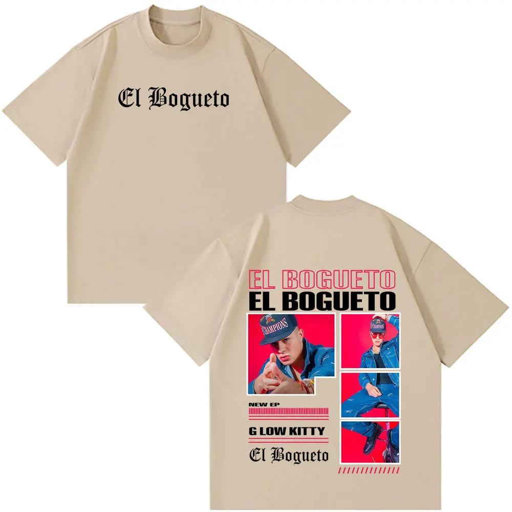 

Singer El Bogueto Album Tour 2026 Print TShirts Unisex Women Fashion T Shirt Summer Shortsleeved Cotton Hiphop Casual Tshirts S