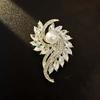 Elegant Rhinestone Animal Brooch: High-End Flower Design for Women's Coats and Accessories