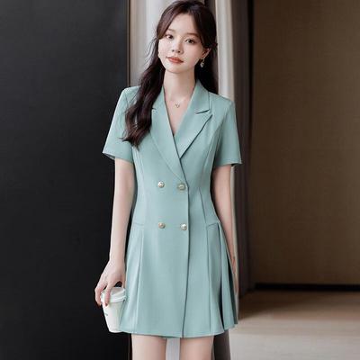 Women's Short-Sleeve Blazer Dress