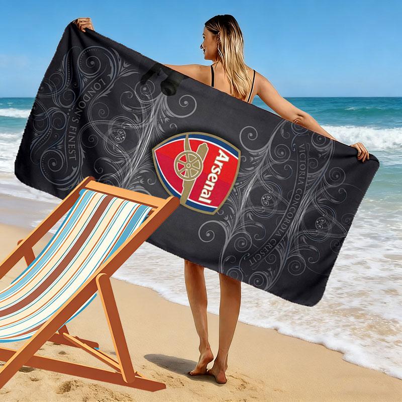 Arsenal F Print Beach Towel, Large Soft Quick Dry Towel for Beach Camping Swimming
