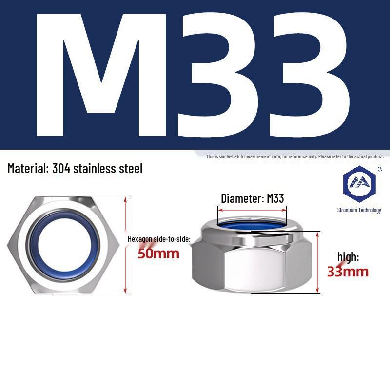 304 Stainless Steel Nylon-Insert Lock Nut DIN985
