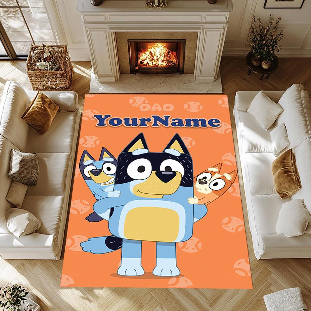 Bluey 108 Personalized Name Floor Rug Office Rug Suitable for Balcony Entryway Decorate room Kitchen Antislip Carpet Office home decor