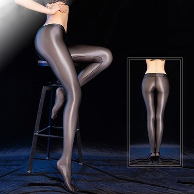 Damen 8D Öl Glänzend Transparent Strumpfhose Übergröße Glänzend Offener Schritt Strumpfhose Skinny Leg Strumpfhose Hohe Elastizität Tanz Clubwear