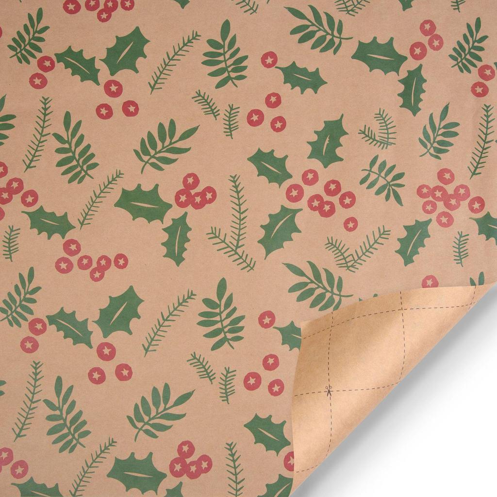 Exclusive Retro Snowflake & Star Polka Dot Christmas Gift Wrapping Paper