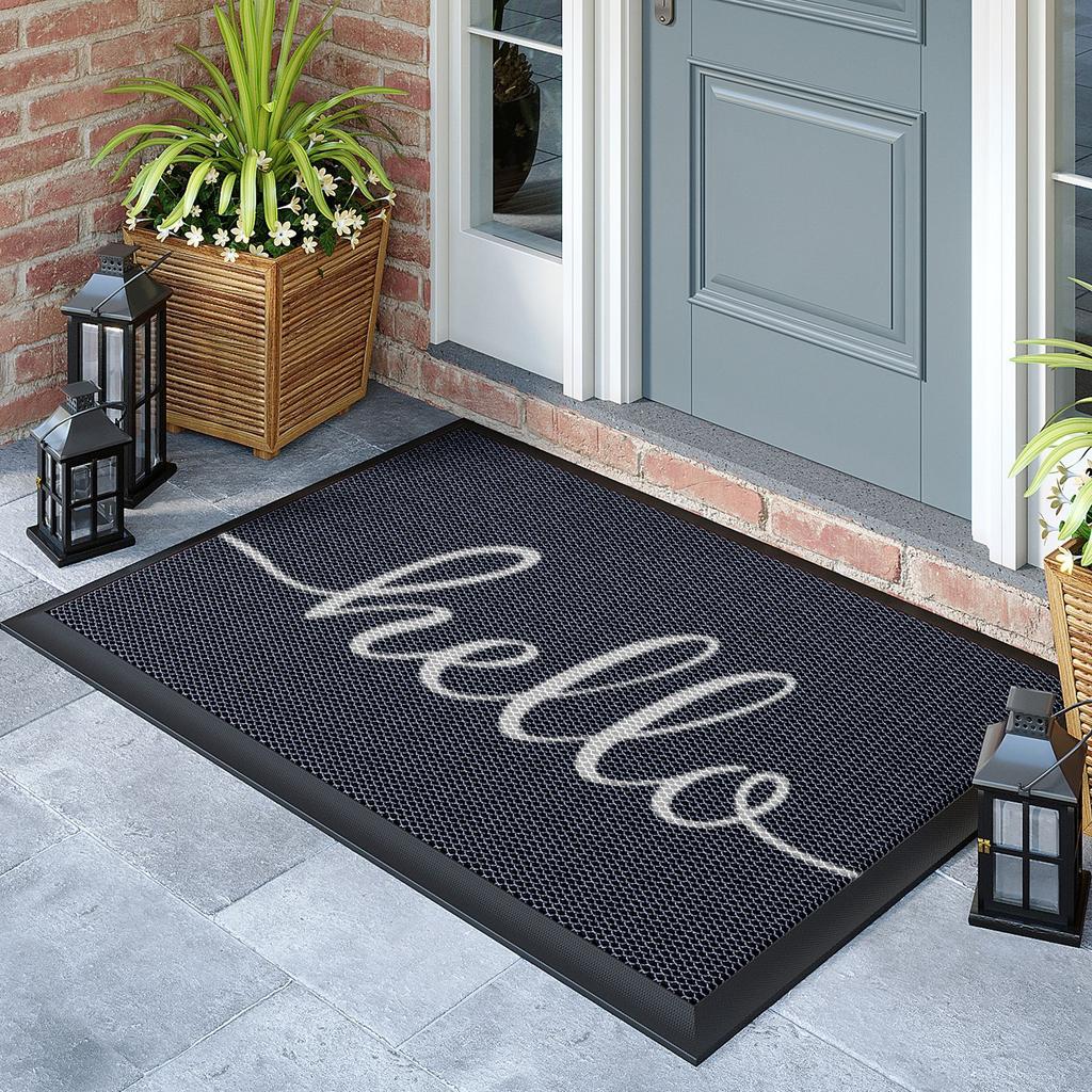 Slow Rebound Nylon Door Mat - Dustproof Anti-Slip Outdoor Entrance Mat, Super Soft Comfort Foot Feel, Heavy Duty Welcome Mat