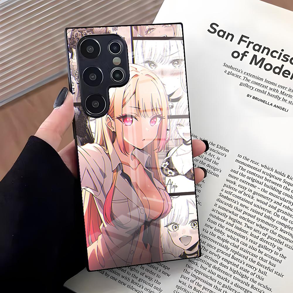 

M-Marin K-Kitagawa Phone Case For Samsung S26 Ultra S25 Edge Ultra S23 S22 S21 S20 Ultra Plus S24 Fe A25 Glass Cover Samsung S23 Plus