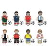 World Cup Soccer Stars Figures Building Blocks Kids Toys 4.5cm Set Of 8