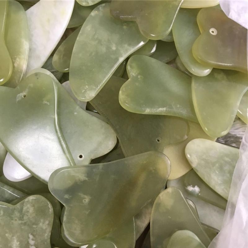 Gua Sha – masseur de soins du visage, planche de Jade, grattoir, outil de grattage traditionnel chinois