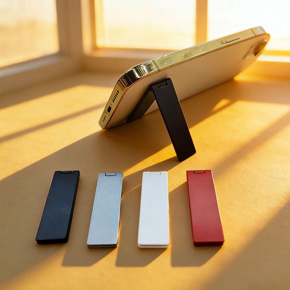 Ultra Thin Mobile Phone Holder Universal Metal Desktop Cellphone Compact Stand Foldable Bracket Kickstand for iPhone Xiaomi
