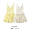 Kaslead New Arrival Women's Clothing Fashion Style Fashion Two-Color Lace Back Elastic Sling Dress