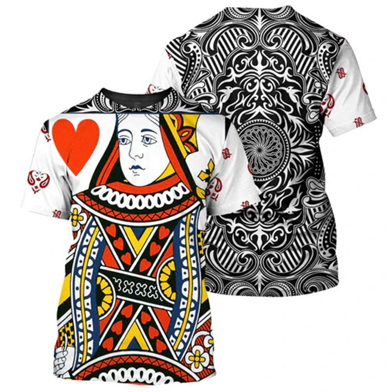 Cosplay Drôle Costume de Poker T-shirt Imprimé 3D Hommes T-shirt Harajuku Y2k Mode Manches Courtes T-shirt Couple Été Streetwear