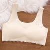 Thin development girls' underwear women's ice silk seamless junior high school and high school students sports shock-proof vest three-stage bra