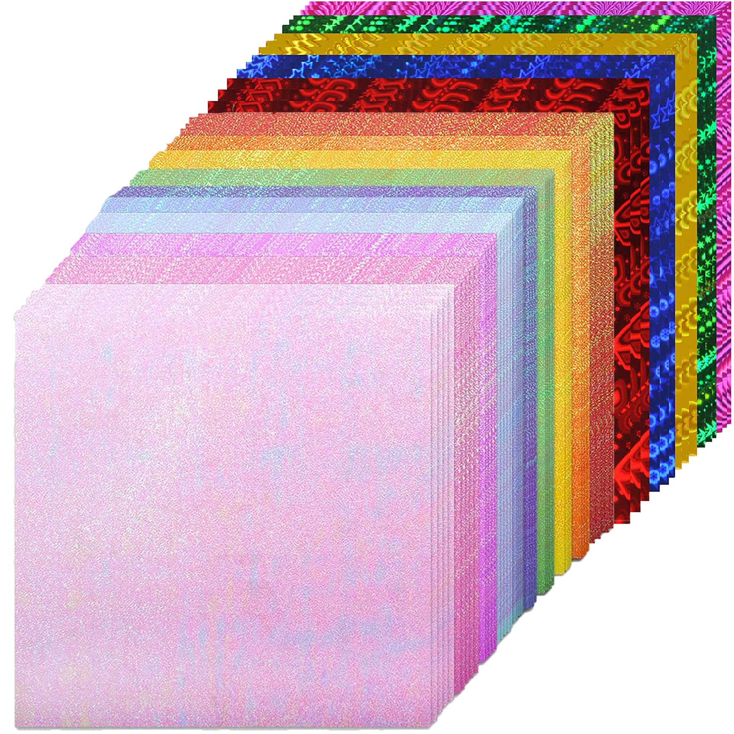 

LOORIPRO Sparkly Origami 20cm 2 100 Sheets Pearl Holographic Aurora Thousand Craft Paper Paper, Square, Books, Total, Origami, Origami, Laser, Color,