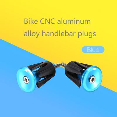 1 Paar Fahrrad Aluminium Lenkergriffe Kappe Stecker Lenkerkappen Endstopfen Blau