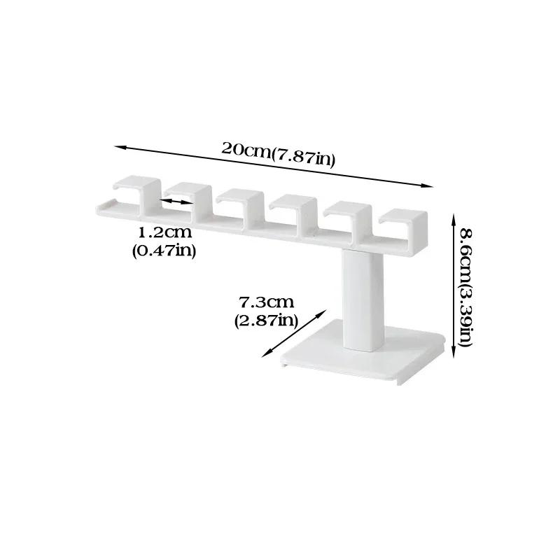 

6 крючков держатель для шляп в форме бейсболки стойка для хранения настенное крепление ремень для шляп многофункциональное хранилище без перфорации экономичный крючок белый
