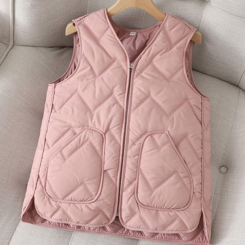 Winter Women Vest Cotton Lightweight Warm Slim Casual Outerwear Jacket