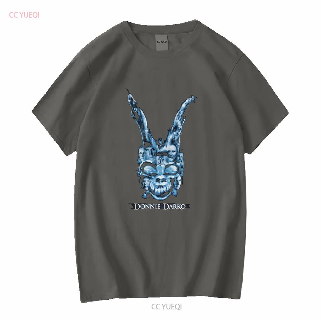 Vintage Donnie Darko Movie T Shirt Bunnysuit Mask Vintage Washed Stretched Stylish Homme Streetwear Graphic Soft Fashion