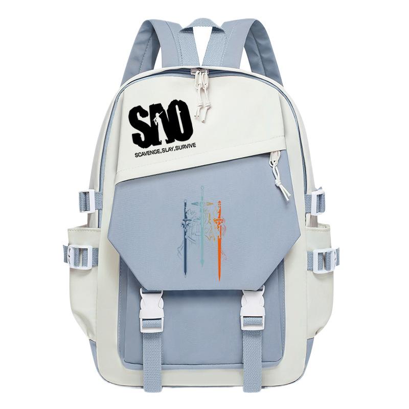 Personality Surrounding Trends Backpack Junior High School Students Primary School Students Campus Leisure Simple Large-Capacity Schoolbag